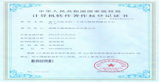 热烈祝贺我司取得又一计算机软著登记证书